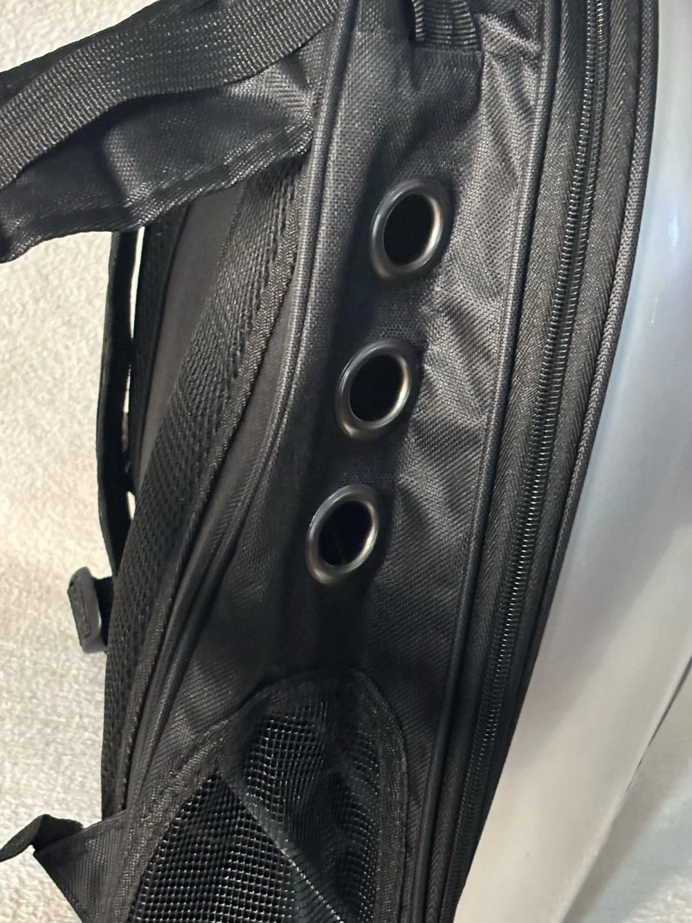 Silver Space Capsule Cat Carrier Backpack